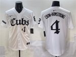 Chicago Cubs #4 Pete Crow-Armstrong White 'Gothic North Side Edition' Vapor Premier Limited Stitched Jersey