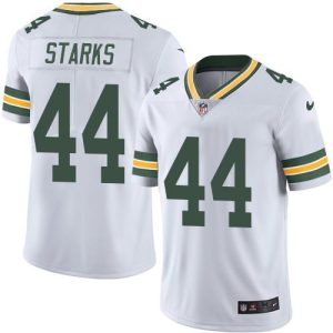 Packers #44 James Starks White Stitched Limited Rush Nike Jersey