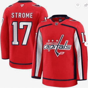 Washington Capitals #17 Dylan Strome Red 2024-25 Home Stitched Jersey