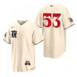 Texas Rangers #53 Adolis Garc¨ªa Cream 2023 City Connect Cool Base Stitched Jersey