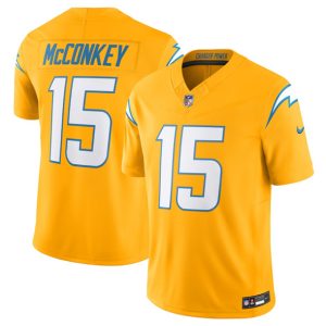 Los Angeles Chargers #15 Ladd McConkey Gold 2025 F.U.S.E. AlternateVapor Limited Stitched Jersey