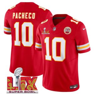 Kansas City Chiefs #10 Isiah Pacheco Red 2025 F.U.S.E. Super Bowl LIX Patch Vapor Untouchable Limited Stitched Jersey