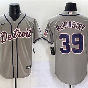 Detroit Tigers #39 Zach McKinstry Gray Cool Base Stitched Jersey