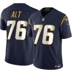Los Angeles Chargers #76 Joe Alt Navy 2024 Draft F.U.S.E. Vapor Limited Stitched Jersey