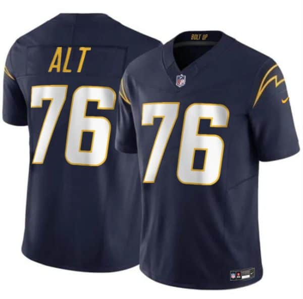 Los Angeles Chargers #76 Joe Alt Navy 2024 Draft F.U.S.E. Vapor Limited Stitched Jersey