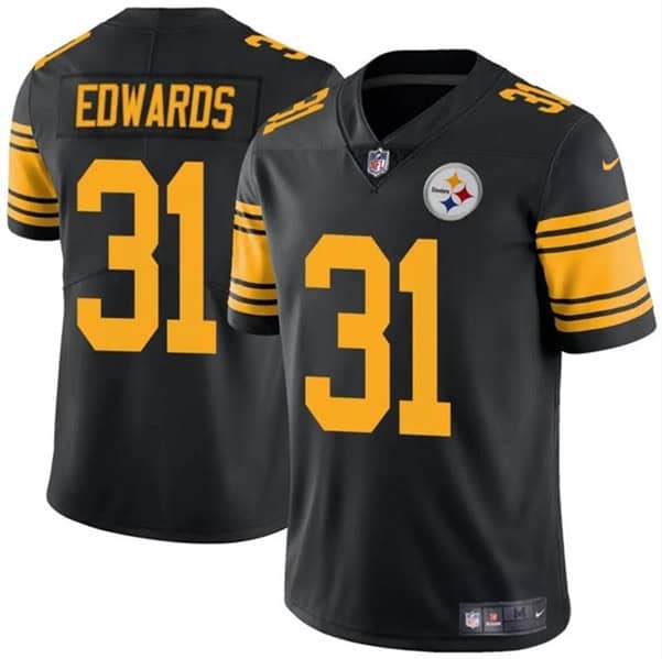 Pittsburgh Steelers #31 Daijun Edwards Black Color Rush Limited Stitched Jersey