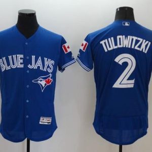 Blue Jays #2 Troy Tulowitzki Blue Fashion Stars Stripes Flexbase Authentic Stitched Jersey