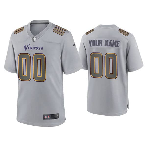 Minnesota Vikings Customized Custom Gray Atmosphere Fashion Stitched Game Jersey