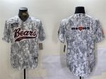 Chicago Bears Team Big Logo 2024 Arctic Camo Salute To Service Stitched Jersey