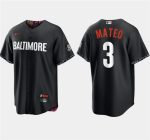 Baltimore Orioles #3 Jorge Mateo Black 2023 City Connect Cool Base Stitched Jersey