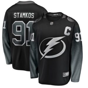 Tampa Bay Lightning #91 Steven Stamkos Black Stitched Jersey
