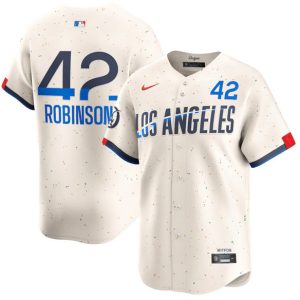 Brooklyn Dodgers #42 Jackie Robinson Cream 2024 City Connect Limited Stitched Jersey