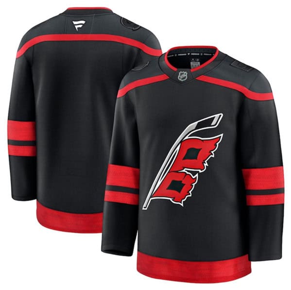 Carolina Hurricanes Blank Black 2024-25 Home Stitched Jersey