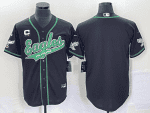 Philadelphia Eagles Blank Black With C Patch Cool Base Stitched Jersey