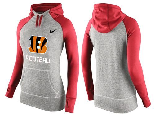 Nike Cincinnati Bengals Performance Hoodie Grey Red_1