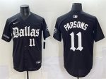 Dallas Cowboys #11 Micah Parsons Black 'Gothic Lone Star Edition' Limited Stitched Jersey