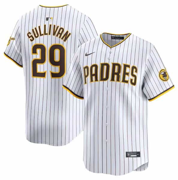 San Diego Padres #29 Brett Sullivan White 2024 Home Limited Stitched Jersey