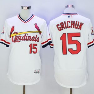 Cardinals #15 Randal Grichuk White Flexbase Authentic Collection Cooperstown Stitched Jersey
