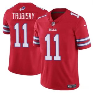 Buffalo Bills #11 Mitch Trubisky Red Vapor Untouchable Limited Stitched Jersey