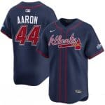Atlanta Braves #44 Hank Aaron Navy 2025 Speedway Classic Alternate Limited Stitched Jersey