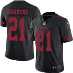 49ers #21 Deion Sanders Black Stitched Limited Rush Nike Jersey