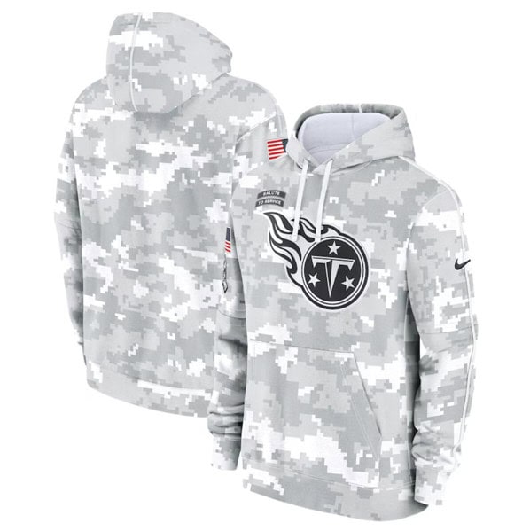 Tennessee Titans 2024 Arctic Camo Salute To Service Club Fleece Pullover Hoodie