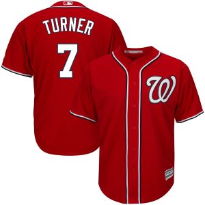 Washington Nationals #7 Trea Turner Red Cool Base Stitched Jersey
