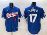 Los Angeles Dodgers #17 ´ó¹ÈÏèÆ½ Royal With American Flag Patch Limited Stitched Jersey