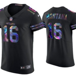 San Francisco 49ers #16 Joe Montana Black Stitched Jersey