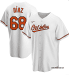 Baltimore Orioles #68 Lewin D¨ªaz White Cool Base Stitched Jersey