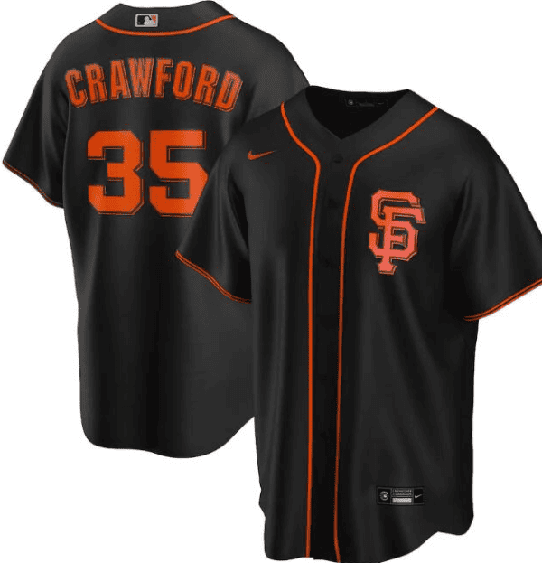 San Francisco Giants Black #35 Brandon Crawford Cool Base Stitched Jersey