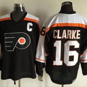 Flyers #16 Bobby Clarke Black CCM Throwback Stitched Jersey