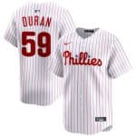Philadelphia Phillies #59 Jhoan Dur¨¢n White Home Limited Stitched Jersey
