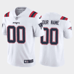 New England Patriots Customized New White Vapor Untouchable Stitched Limited Jersey