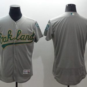 Athletics Blank Grey Flexbase Authentic Collection Stitched Jersey