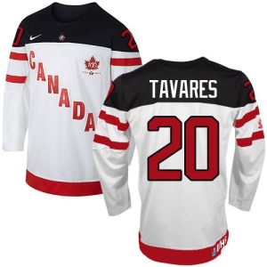 Olympic CA. #20 John Tavares White 100th Anniversary Stitched Jersey