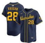 Milwaukee Brewers #28 Andrew Vaughn Navy Alternate Limited Stitched Jersey