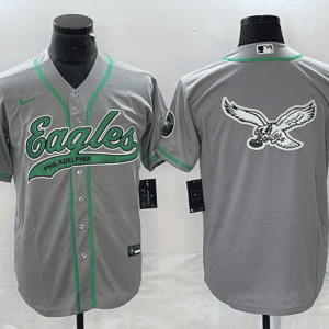 Philadelphia Eagles Gray Team Big Logo Cool Base Stitched Jersey