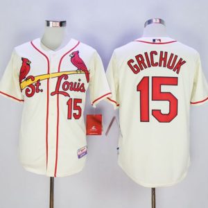 Cardinals #15 Randal Grichuk Cream Cool Base Stitched Jersey