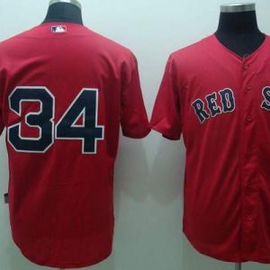 Red Sox #34 David Ortiz Stitched Red Jersey