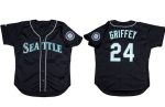 Seattle Mariners #24 Ken Griffey Jr. Black Cool Base Stitched Jersey