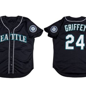 Seattle Mariners #24 Ken Griffey Jr. Black Cool Base Stitched Jersey