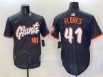 San Francisco Giants #41 Wilmer Flores Anthracite 2025 City Connect Limited Stitched Jersey
