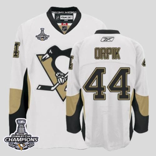 Penguins #44 Orpik White 2016 Stanley Cup Champions Stitched Jersey