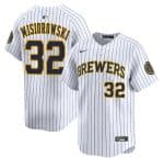 Milwaukee Brewers #32 Jacob Misiorowski White Alternate Limited Stitched Jersey