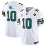 Miami Dolphins #10 Tyreek Hill White 2023 F.U.S.E. Alternate With John Madden Patch And 3-Star C Patch Vapor Limited Stitched Jersey