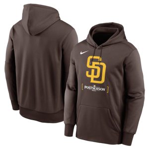 San Diego Padres Brown 2024 Postseason Collection Therma Pullover Hoodie