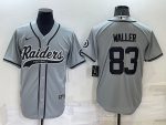Las Vegas Raiders #83 Darren Waller Gray Cool Base Stitched Baseball Jersey