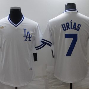 Los Angeles Dodgers #7 Julio Urias White Stitched Baseball Jersey