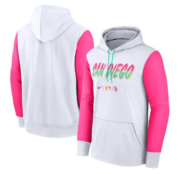 San Diego Padres White 2022 City Connect Pullover Hoodie